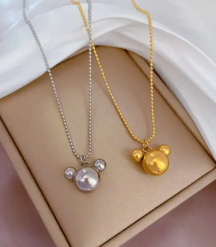 Minimalist 18ct Gold Plated Ball Pendant Necklace – Polished Sphere Charm