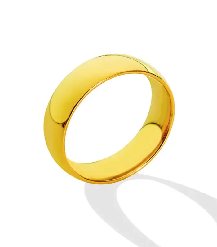 Women's 18K Gold Plated Chunky Huggie Hoop Earrings | High-Polished Luxury Dome Hoops