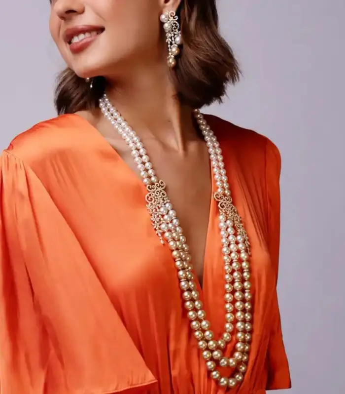 Graduated Multi-Strand Pearl & Crystal Bridal Jewellery Collection
